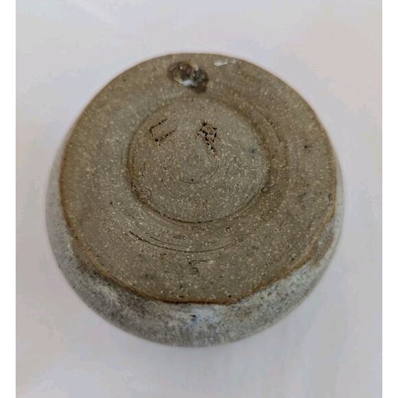 Studio Pottery Mini Vase Blue Gray Glaze 3 Inches Tall Signed - Picture 6 of 9